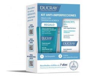 Ducray Kit anti-imperfecciones Gel limpiador + Crema...