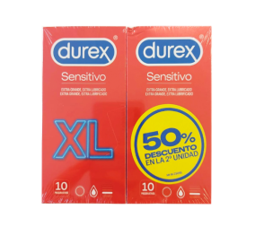 Durex Sensitivo XL 50% descuento en la 2a unidad