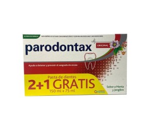 Paradontax original sabor a menta y jengibre 2+1 gratis...