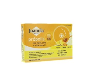 Juanola própolis 24 pastillas sabor a limón y miel