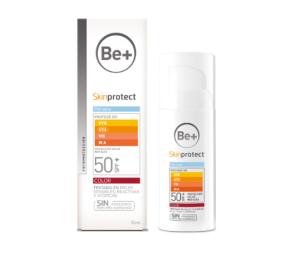 Be+ SkinProtect crema facial Piel seca color spf50+
