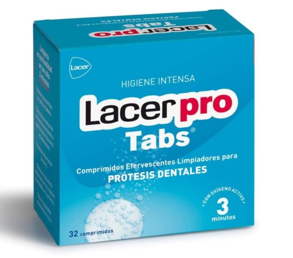 LacerPro comprimidos efervescentes limpiadores prótesis dentales 32 unidades 153533